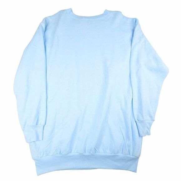 Vintage Christian Sweatshirt Mens Size Large Blue 80s Read The Bible Made In USA - Picture 3 of 5